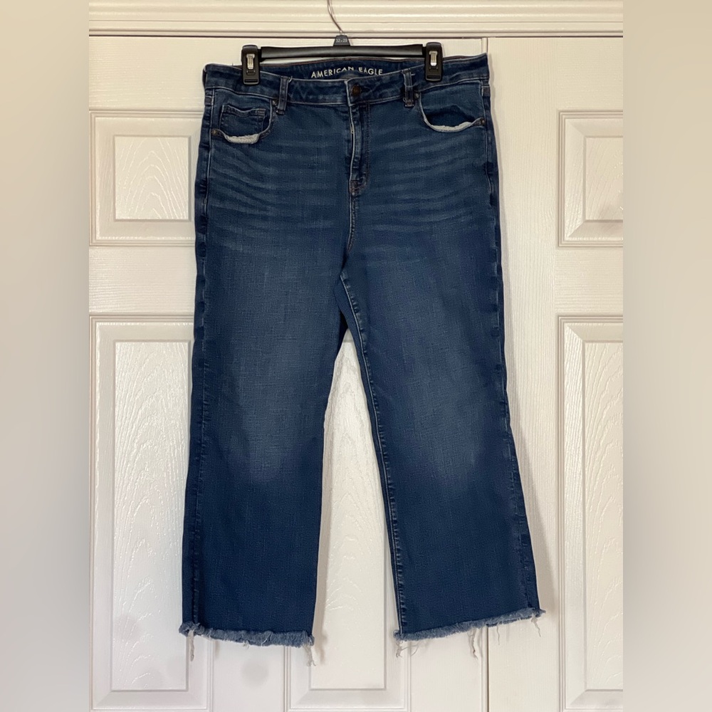 American Eagle kick boot crop jeans